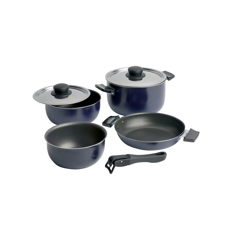 Popote camping cook set non stick coating 8PC