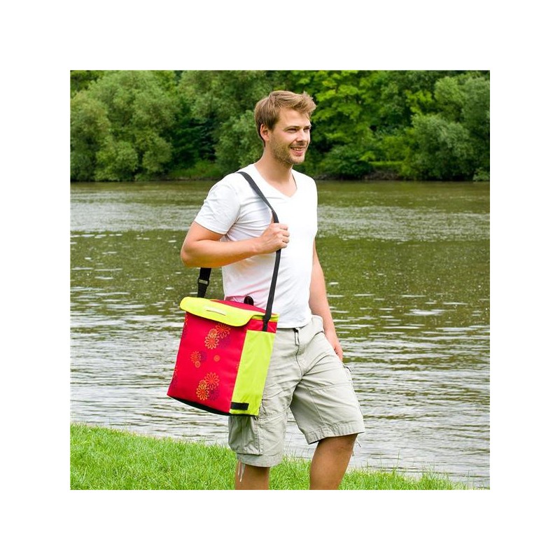 Glacière Souple Campingaz MiniMaxi 9L Pink Daisy - Isotherme, Sangle Ajustable, Poche Latérale, Conservation 9h